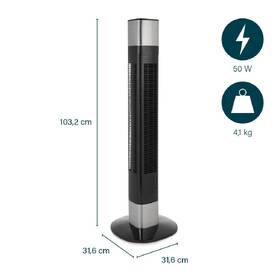 Ventilátor stĺpový Princess 358280 čierny/strieborný

 obrázok produktu 6 z 13