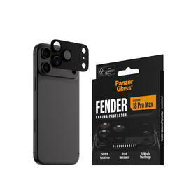 Tvrdené sklo PanzerGlass FENDER na Apple iPhone 18 Pro Max, ochranný hliníkový prvek fotoaparátu čierne

 obrázok produktu 2 z 6
