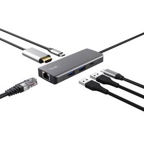 USB Hub Trust DALYX, 6-in-1 USB-C Multi-Port strieborný

 obrázok produktu 6 z 11