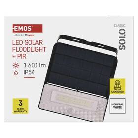 Reflektor EMOS SOLO, 1600lm, PIR, solárna, neutrálna biela čierny

 obrázok produktu 5 z 5