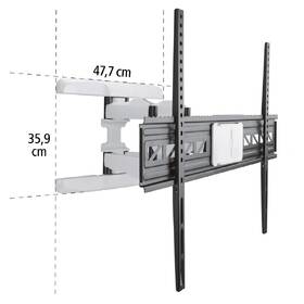 Držiak na TV Hama XL, pohyblivý, pre uhlopriečky 46"-90", nosnosť 75 kg čierny/biely

 obrázok produktu 7 z 17