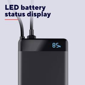 Powerbank Trust Fiera, 10000 mAh, s káblom, 2x USB-C čierna

 obrázok produktu 9 z 11