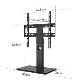 Stojan pre TV Hama stolný, nastaviteľný, pre uhlopriečky 32"-55", nosnosť 30 kg čierny

 obrázok produktu 4 z 9