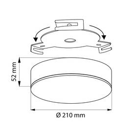 LED stropné svietidlo McLED Mold R15, 15W, 4000K čierne

 obrázok produktu 4 z 4