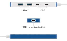USB Hub HyperDrive Flex 4 Port USB-C Combo biely/modrý

 obrázok produktu 5 z 6