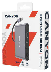 Dokovacia stanica Canyon DS-14 8v1, PD 100W sivá

 obrázok produktu 2 z 3