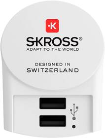 Cestovný adaptér SKROSS pre použitie v Európe pre 2 USB biely

 obrázok produktu 1 z 6