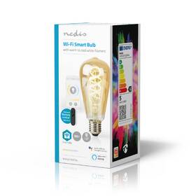 Inteligentná žiarovka Nedis SmartLife ST64, Wi-Fi, E27, 360 lm, 4.9 W, Teplá - studená biela 

 obrázok produktu 5 z 5