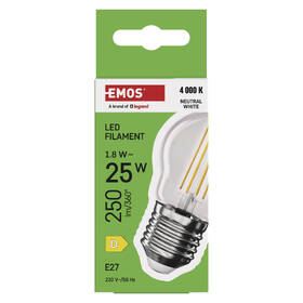 LED žiarovka EMOS Filament Mini Globe, 1,8 W, E27, neutrálna biela 

 obrázok produktu 4 z 7