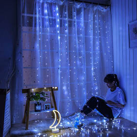 Vianočné osvetlenie ColorWay vnútorné, 300 LED, 3× 3m, 220–240V AC, modrá 

 obrázok produktu 9 z 11