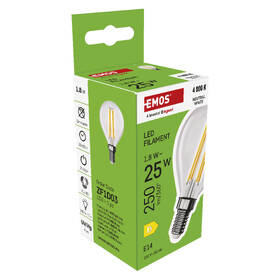 LED žiarovka EMOS Filament Mini Globe, 1,8 W, E14, neutrálna biela 

 obrázok produktu 7 z 7