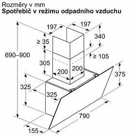 Odsávač pár Bosch DWK85DK60 čierny

 obrázok produktu 6 z 11