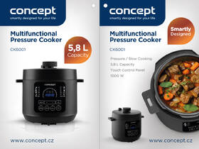 Multifunkčný tlakový hrniec Concept CK6001 čierny

 obrázok produktu 11 z 20