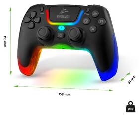 Gamepad Evolveo Ptero2, PC, PS3/4/5, iOS, Android, Switch čierny

 obrázok produktu 11 z 13