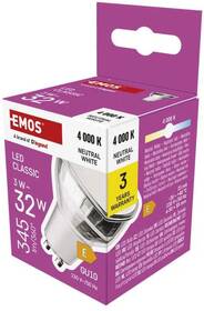 LED žiarovka EMOS bodová, 3W, 345lm, GU10, neutrálna biela 

 obrázok produktu 11 z 13