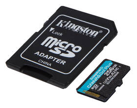 Pamäťová karta Kingston MicroSDXC 256GB U3 UHS-I (200R/160W) + adaptér 

 obrázok produktu 1 z 4