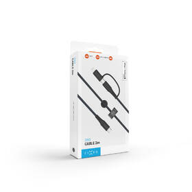 Kábel FIXED USB-C/USB-C a Lightning, PD, 60W, MFi, 2m sivý

 obrázok produktu 8 z 8
