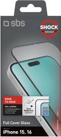 Tvrdené sklo SBS Full Cover na Apple iPhone 16/15 čierne

 obrázok produktu 1 z 1
