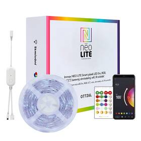 LED pásik IMMAX NEO LITE SMART/ 24W/ Wi-Fi/ RGB/ CCT farebný/ 406lm/m/ 2700 - 6500 K/ stmievateľný/ diaľkové ovládanie + funkcie Music/ 5m 

 obrázok produktu 2 z 9