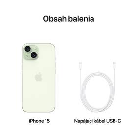 Mobilný telefón Apple iPhone 15 256 GB zelený 

 obrázok produktu 8 z 9