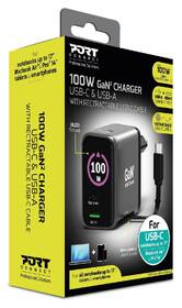 Sieťový adaptér PORT CONNECT GaN2 100W, 2x USB-C PD + USB-A QC, OLED displej 

 obrázok produktu 8 z 9