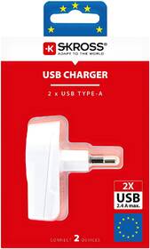 Cestovný adaptér SKROSS pre použitie v Európe pre 2 USB biely

 obrázok produktu 6 z 6