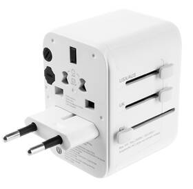 Cestovný adaptér FIXED pre EU, UK a USA/AUS, s 1xUSB-C a 2xUSB výstupom, GaN, PD 30W biely

 obrázok produktu 6 z 11