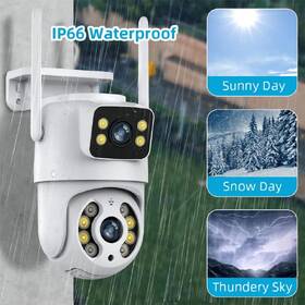 IP kamera IMMAX NEO LITE SMART Security DOUBLE , 355° 90°, Wi-Fi, Tuya biela

 obrázok produktu 11 z 12