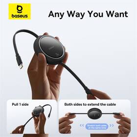 Kábel Baseus Free2Pull USB-C/Ligtning 1m 20W čierny

 obrázok produktu 8 z 14