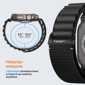 Remienok Spigen Fabric na Apple Watch 49/46/45/44mm čierny

 obrázok produktu 11 z 15