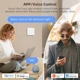Vypínač IMMAX NEO SMART Nexa 2-tlačítkový, Zigbee 3.0, 230V, TUYA biely

 obrázok produktu 8 z 11