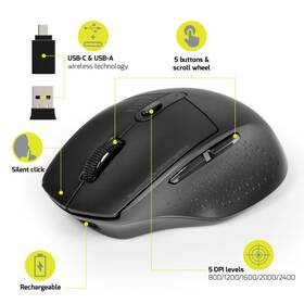 Myš PORT CONNECT Office Rechargeable BT Combo čierna

 obrázok produktu 2 z 4
