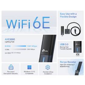 Sieťová karta TP-Link Archer TXE50UH, Wi-Fi 6E AXE3000 

 obrázok produktu 6 z 7