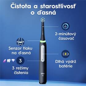 Zubná kefka Oral-B Black, 4 náhradní hlavice čierny

 obrázok produktu 3 z 4
