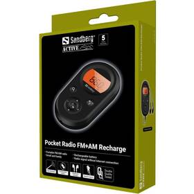 Rádioprijímač Sandberg Pocket Radio FM+AM Recharge čierny

 obrázok produktu 5 z 5