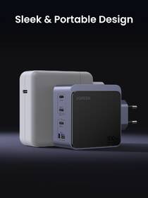 Nabíjačka do siete UGREEN Nexode S 100W 3xUSB-C, 1xUSB-A, GaN sivá

 obrázok produktu 6 z 14