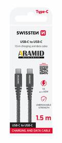 Kábel Swissten ARAMID REINFORCED USB-C/USB-C, 1,5 m 

 obrázok produktu 2 z 2