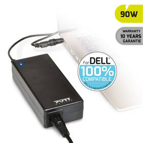 Sieťový adaptér PORT CONNECT Dell 90W, 19V, 4,74A, 2x Dell plug čierny

 obrázok produktu 1 z 4