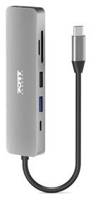 Dokovacia stanica PORT CONNECT 6v1 USB-C, 1x 4K strieborná

 obrázok produktu 1 z 8