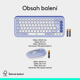 Klávesnica s myšou Logitech POP ICON, US layout fialová

 obrázok produktu 10 z 10