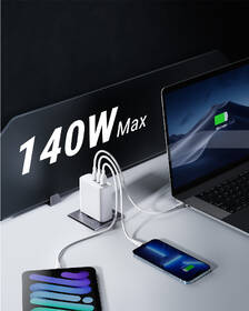 Nabíjačka do siete Voltme Revo 140 2xUSB-C, 1xUSB-A 140W biela

 obrázok produktu 1 z 3