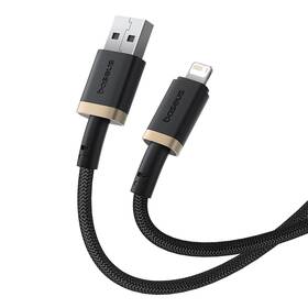 Kábel Baseus Dura USB/Lightning, 2.4A, 2m čierny/zlatý

 obrázok produktu 3 z 16