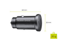 Adaptér do auta Mobile Origin Metal 30W, 2x USB-C čierny

 obrázok produktu 9 z 10