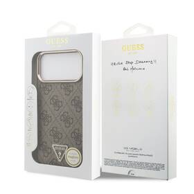Kryt na mobil Guess 4G Strass Triangle Logo Gold Frame MagSafe na Apple iPhone 18 Pro hnedý

 obrázok produktu 6 z 6