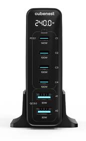 Nabíjačka do siete Cubenest S6D0, 4xUSB-C, 2xUSB-A, PD, GaN, 240 W čierna

 obrázok produktu 4 z 13