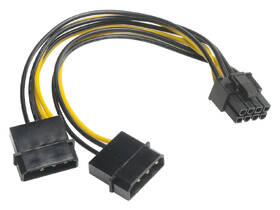 Adaptér AKASA 2x 4P Molex male na 6+2P PCIe female čierny

 obrázok produktu 1 z 2