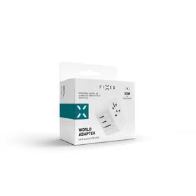 Cestovný adaptér FIXED pre EU, UK a USA/AUS, s 1xUSB-C a 2xUSB výstupom, GaN, PD 30W biely

 obrázok produktu 11 z 11