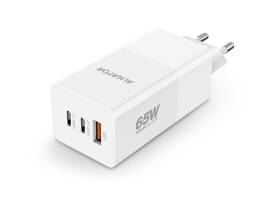 Nabíjačka do siete Aligator GaN, PD 65W, 2xUSB-C + USB biela

 obrázok produktu 1 z 4