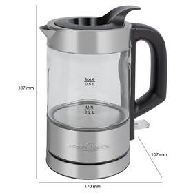 Rýchlovarná kanvica Profi Cook WKS 1228  G 

 obrázok produktu 1 z 11
