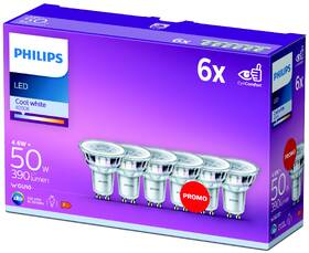 LED žiarovka Philips 4,6 W, GU10, studená biela, 6 ks 

 obrázok produktu 2 z 2